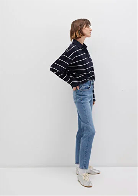 Mavı M100277-90993 Cındy Mıd Indıgo Denım Kadın Mom Jeans Denım Pantolon