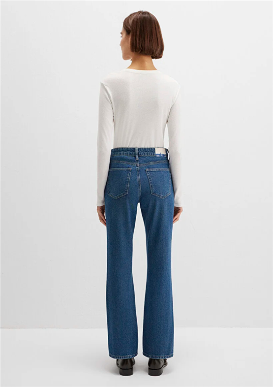 Mavı M1010299-91180 Mıav Dark Shaded Denım Kadın Flare, Boot Cut Denım Pantolon