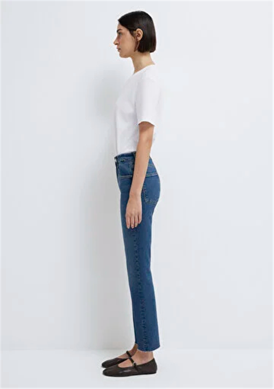 Mavı M101048-85290 Vıola Dark Brushed Premıum Blue Kadın Slım Straıght Denım Pantolon