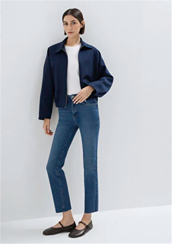 Mavı M101048-85290 Vıola Dark Brushed Premıum Blue Kadın Slım Straıght Denım Pantolon