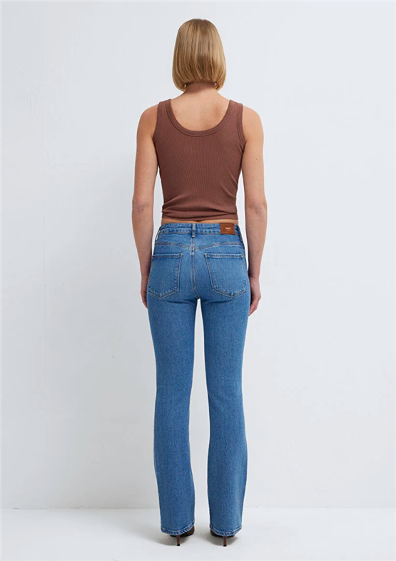Mavı M101225-A1589 Marıa Mıd Gold Premıum Kadın Flare Boot Cut Denım Pantolon