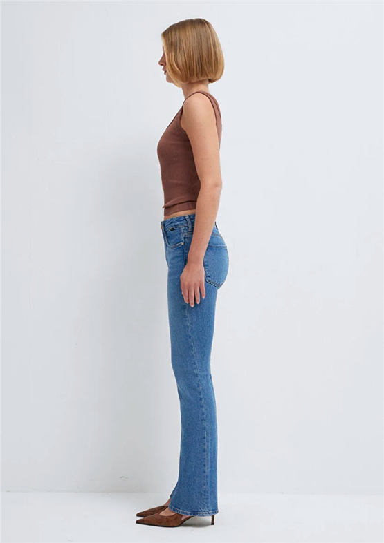 Mavı M101225-A1589 Marıa Mıd Gold Premıum Kadın Flare Boot Cut Denım Pantolon