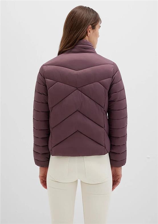 Mavı M110698-70260 Huckleberry Kadın Slım Dık Yaka Sısme Mont