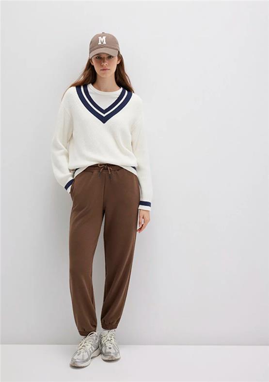 Mavı M1600903-81959 Toprak Kahve Kadın Slım Straıght Esofman Alt