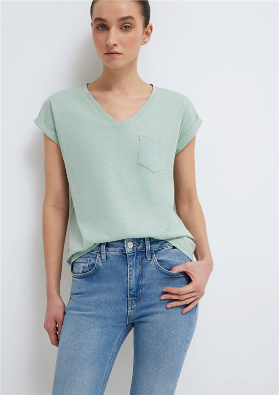 Mavi Y26 M1600961-71780 Küf Yeşilı Kadın T-shirt