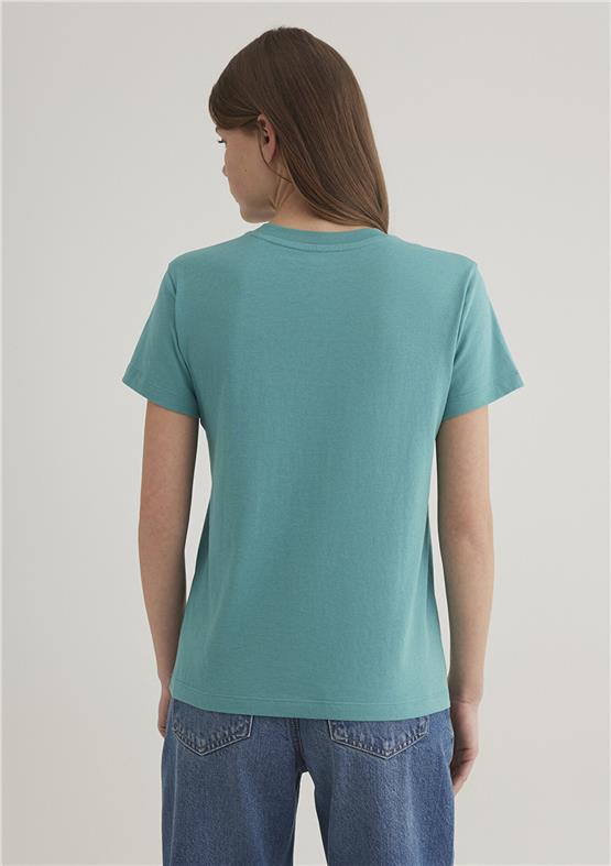 Mavı M1612233-71823 Brıstol Blue Kadın Semı Slım Kedı Baskılı T-Shırt