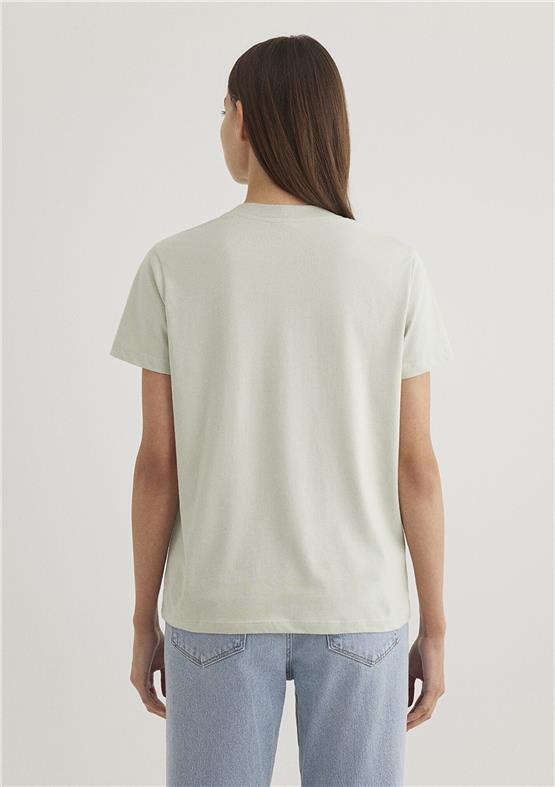 Mavi Y26 M1612241-70148 Sıs Yeşil Kadın Regular Logo Baskılı T-shirt