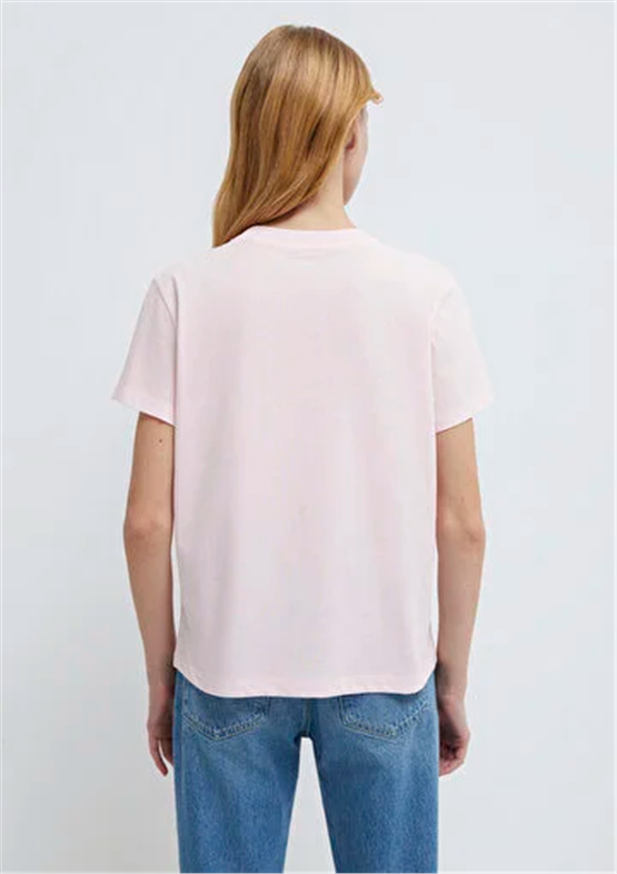 Mavi Y26 M1612241-89200 Pink A Boo Kadın Regular Logo Baskılı T-shirt