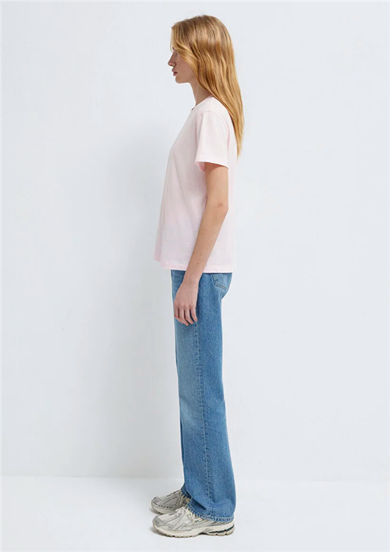 Mavi Y26 M1612241-89200 Pink A Boo Kadın Regular Logo Baskılı T-shirt