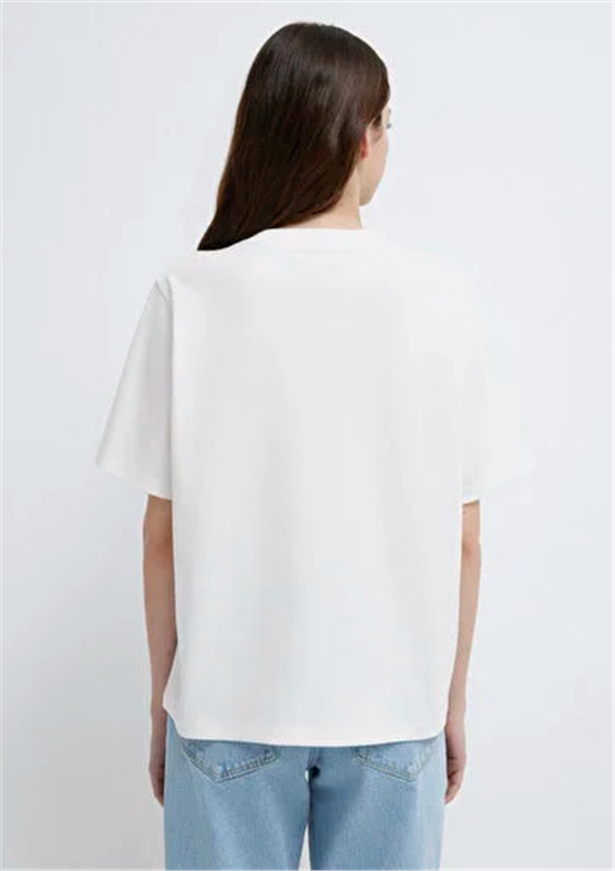 Mavi Y26 M1612829-80194 Hindistan Cevizi Kadın Regular Logo Baskılı T-shirt