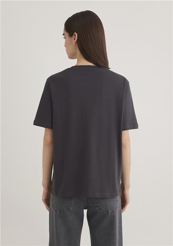 Mavı M1612978-86952 Komur Kadın Regular Slogan Baskılı Grafık T-Shırt