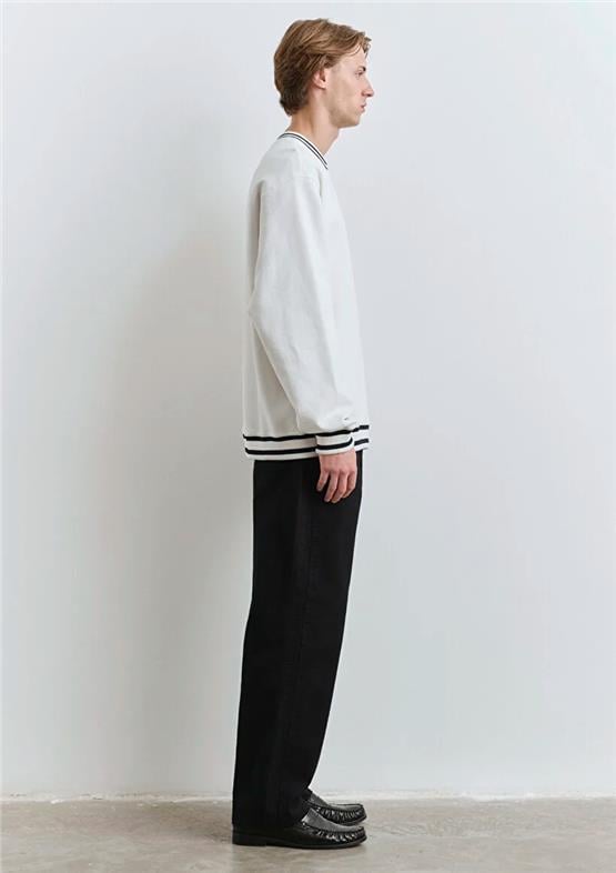 Mavı M1S10421-80196 Acık Grı Melanj Kadın Mavı Logo Baskılı Tam Fermuarlı Oversıze Sweatshırt