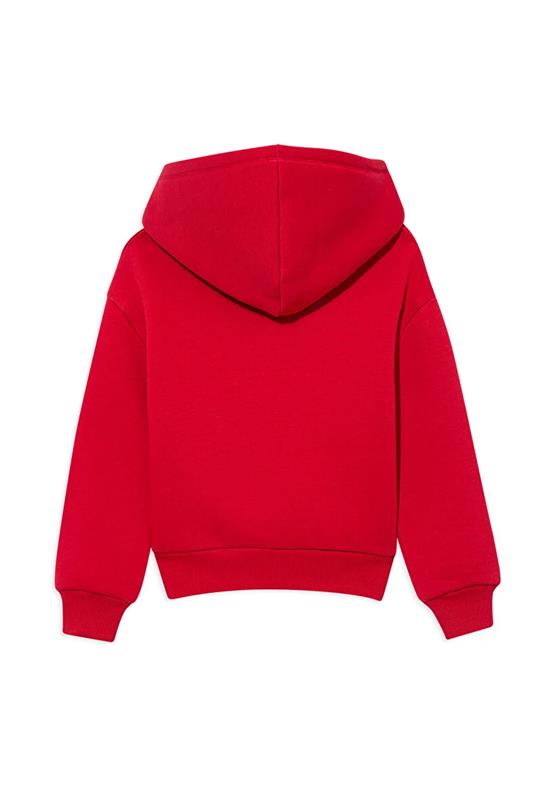 Mavı M6610110-70464 Koyu Acı Kırmızı Erkek Cocuk Mavı Baskılı Kapusonlu Loose Sweatshırt