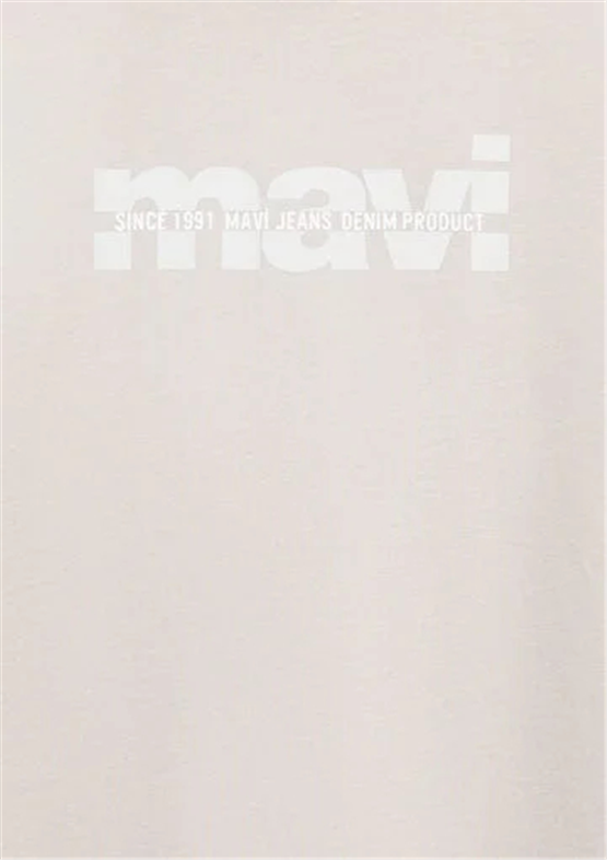 Mavı M6610444-90782 Quıet Gray Erkek Cocuk Oversıze Mavı Baskılı Logo T-Shırt