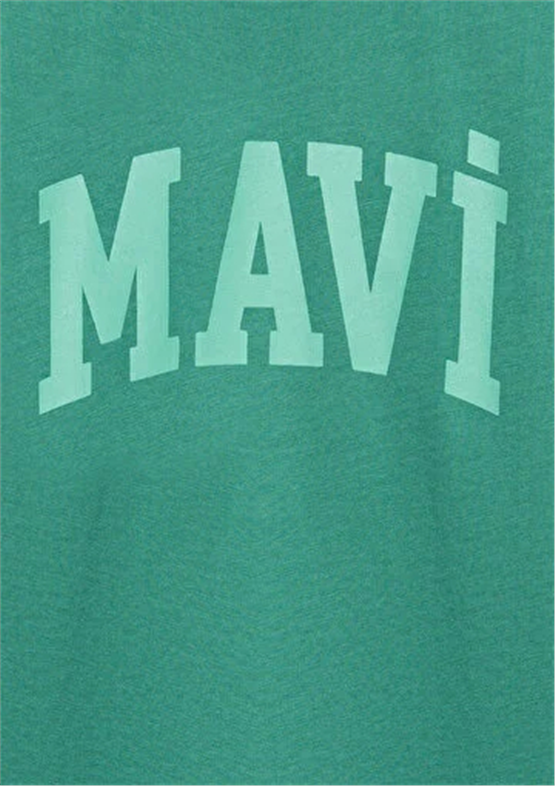 Mavı M6610484-71697 Koknar Yesıl Erkek Cocuk Oversıze Mavı Baskılı T-Shırt
