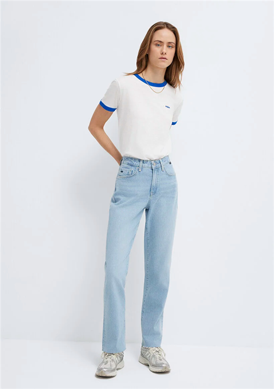 Mavi Y26 M1614089-70057 Kırık Beyaz Kadın T-shirt