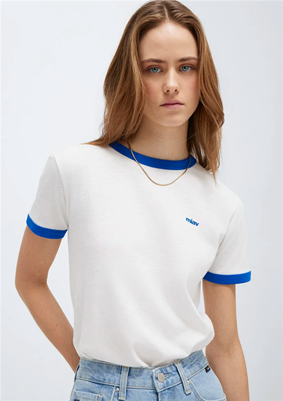 Mavi Y26 M1614089-70057 Kırık Beyaz Kadın T-shirt
