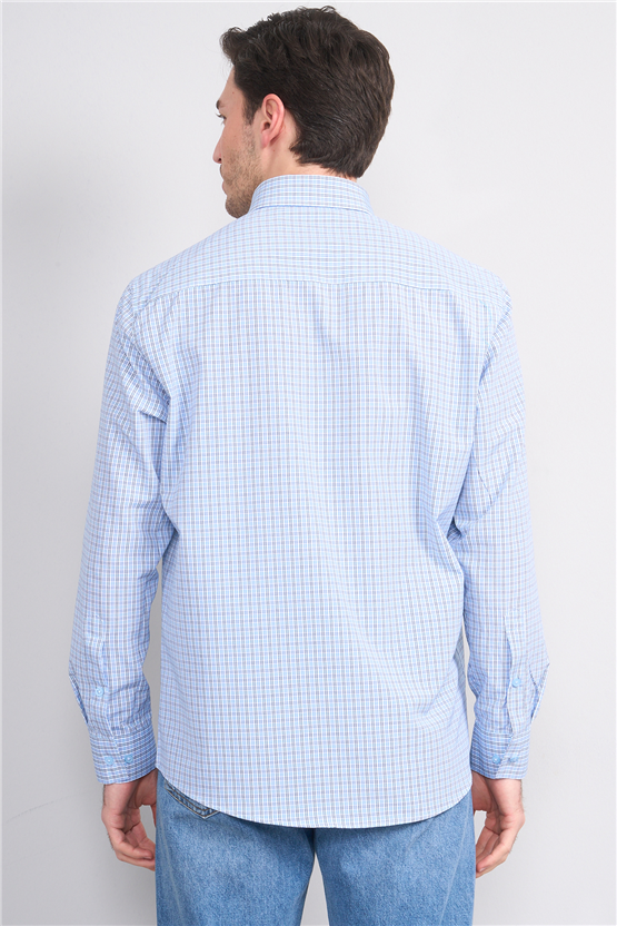 Mentality 2477 Erkek Uzun Kol Soft Ekose Gömlek