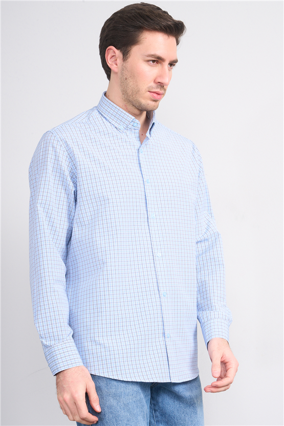 Mentality 2477 Erkek Uzun Kol Soft Ekose Gömlek