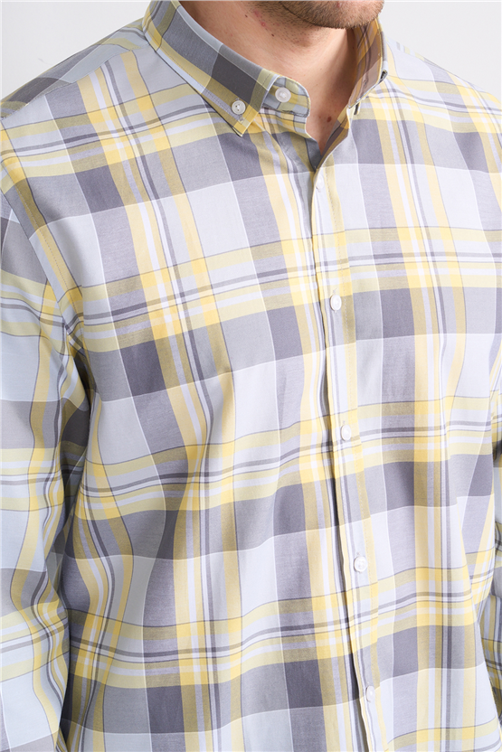 Mentality 2480 Erkek Uzun Kol Soft Ekose Gömlek