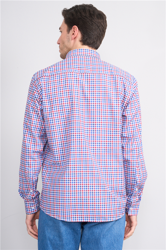 Mentality 2480 Erkek Uzun Kol Soft Ekose Gömlek