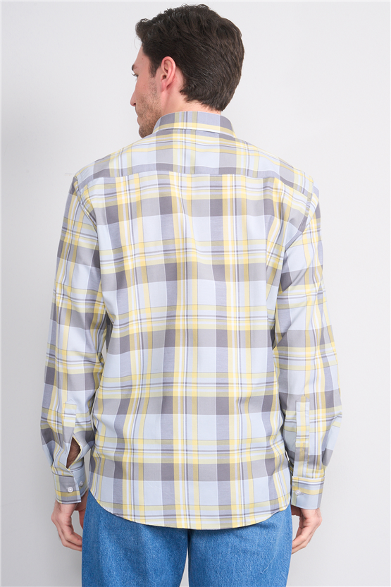 Mentality 2480 Erkek Uzun Kol Soft Ekose Gömlek