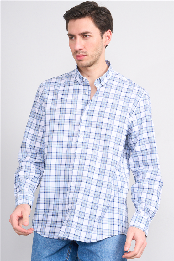 Mentality 2482 Erkek Uzun Kol Soft Ekose Gömlek