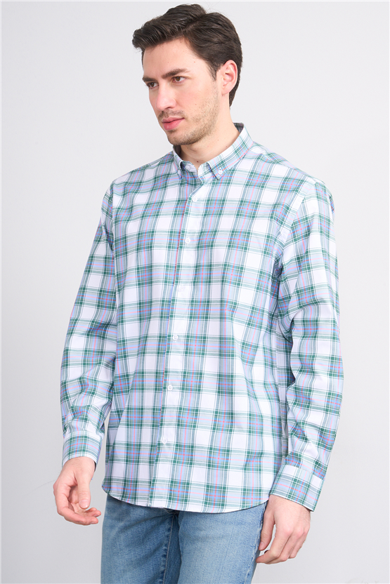 Mentality 2482 Erkek Uzun Kol Soft Ekose Gömlek