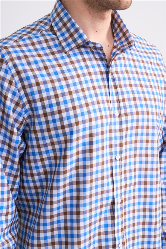 Mentality 2490 Erkek Uzun Kol Soft Ekose Gömlek