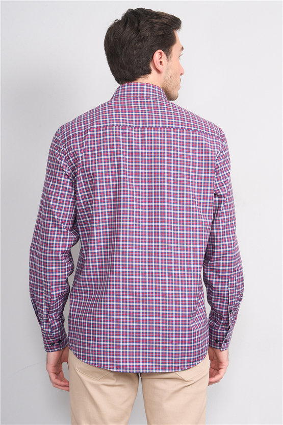 Mentality 2490 Erkek Uzun Kol Soft Ekose Gömlek