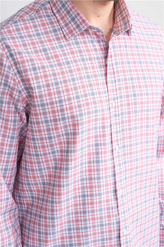 Mentality 2490 Erkek Uzun Kol Soft Ekose Gömlek