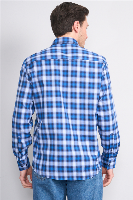 Mentality 2490 Erkek Uzun Kol Soft Ekose Gömlek