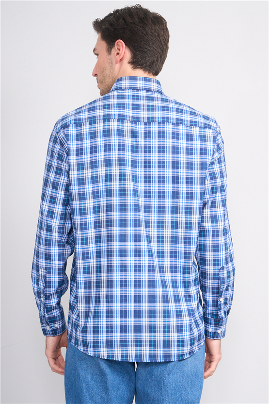 Mentality 2490 Erkek Uzun Kol Soft Ekose Gömlek