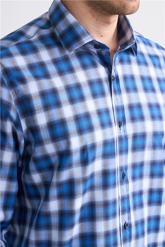 Mentality 2490 Erkek Uzun Kol Soft Ekose Gömlek