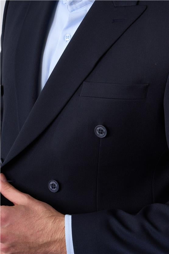 Mentality 3474 Erkek Loco Kruvaze Sivri Yaka Slimfit Takım Elbise Lacivert