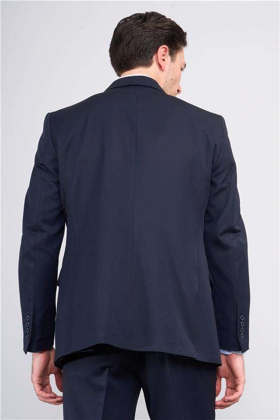 Mentality 3474 Erkek Loco Kruvaze Sivri Yaka Slimfit Takım Elbise Lacivert