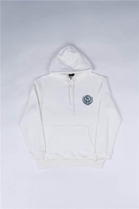 Mentality 3538 Bisiklet Yaka 3 İplik Şardonlu Baskılı Krem Sweatshirt