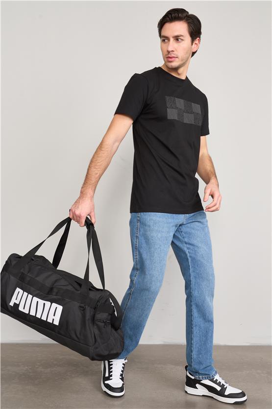 Mentality 4038 Erkek Bisiklet Yaka Baskılı Regular T-shirt Siyah