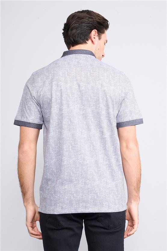 Mentality 4092 Erkek Polo Yaka Penye Pike T-shirt Siyah