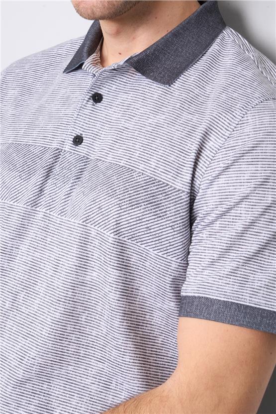 Mentality 4092 Erkek Polo Yaka Penye Pike T-shirt Siyah