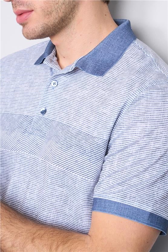 Mentality 4092 Erkek Polo Yaka Penye Pike T-shirt Lacivert