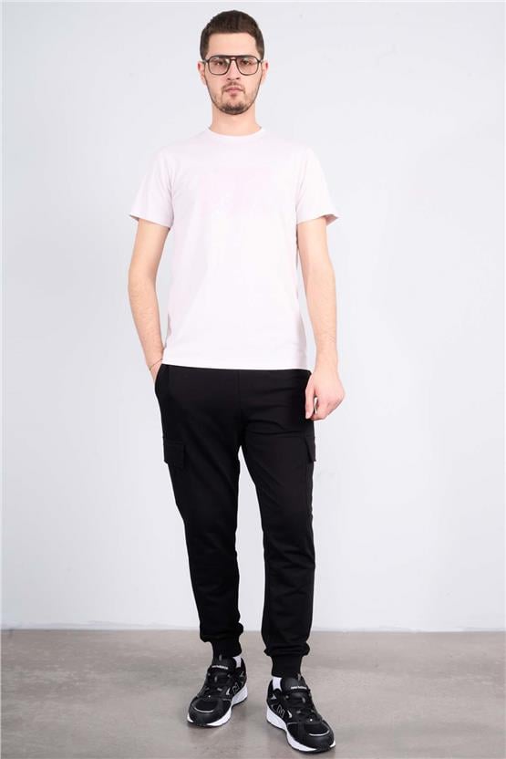 Mentality 4095 Erkek Bisiklet Yaka Baskılı Regular T-shirt Gül Kurusu