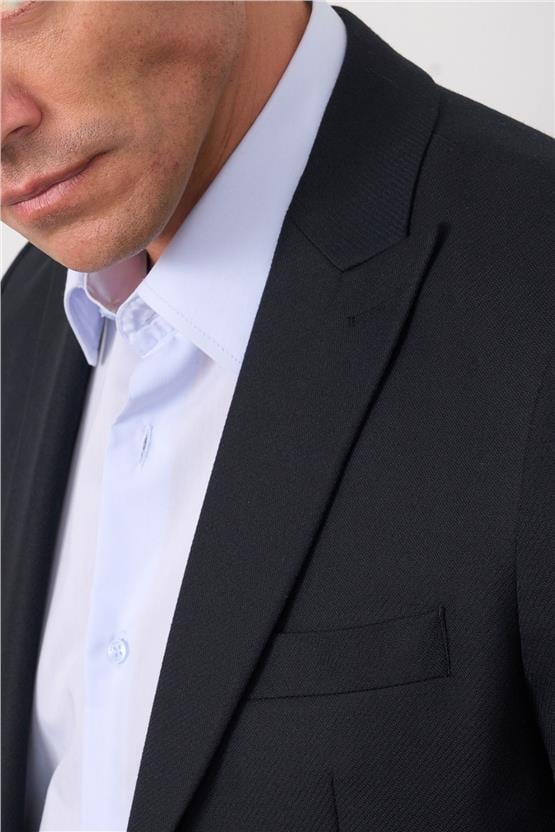 Mentality 4269 Erkek Slim Fit Yünter Ceket Siyah