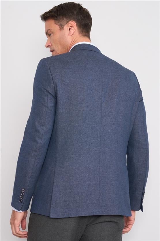 Mentality 4269 Erkek Slim Fit Yünter Ceket Lacivert