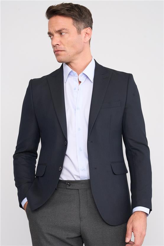 Mentality 4269 Erkek Slim Fit Yünter Ceket Siyah