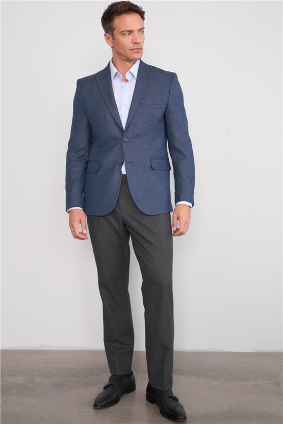 Mentality 4269 Erkek Slim Fit Yünter Ceket Lacivert