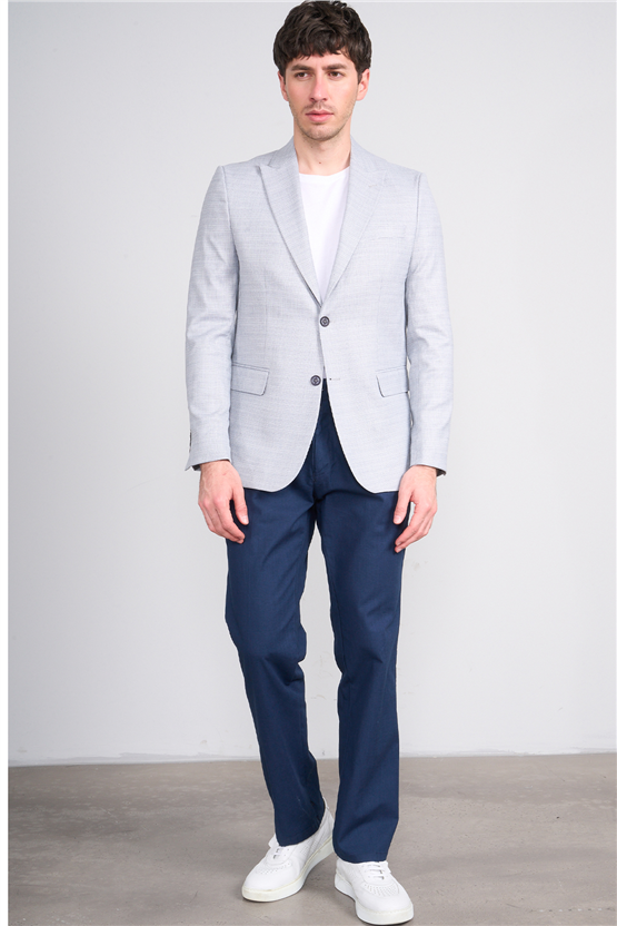 Mentality 4735 Erkek Slimfit Tek Ceket Lacivert