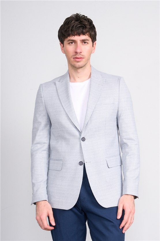 Mentality 4735 Erkek Slimfit Tek Ceket Lacivert