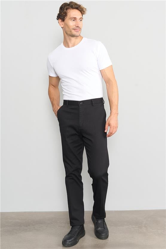 Mentality 6368 Erkek Molfoy Yan Cep Pantolon Siyah