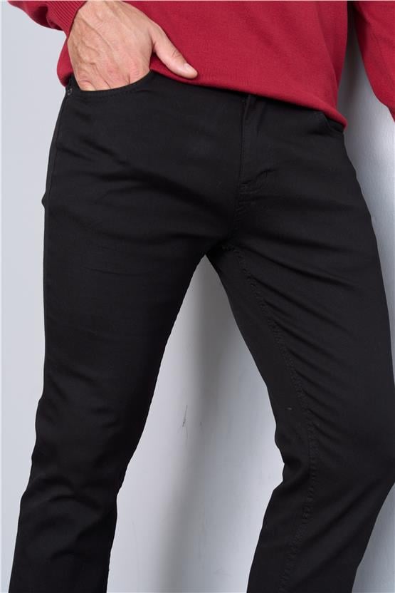 Mentality 6380B Erkek Aksan 5 Cep Pantolon Siyah